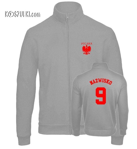 Bluza reprezentacji Polski męska  ze stójką- własne nazwisko i numer