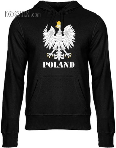 Bluza z kapturem Orzeł– Poland,czarna