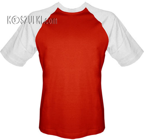 T-shirt Baseball czerwono-biały